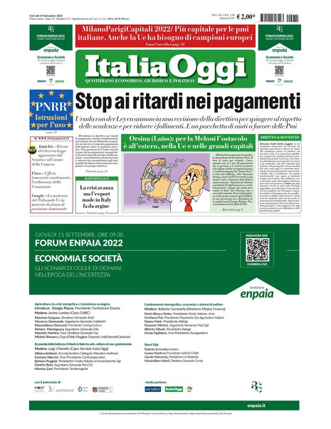 Italia oggi : quotidiano di economia finanza e politica